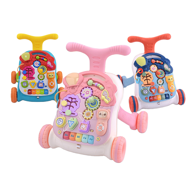 The colorful multi-functional adjustable baby walker is a safe and stable auxiliary tool for babies to learn to walk Item Picture