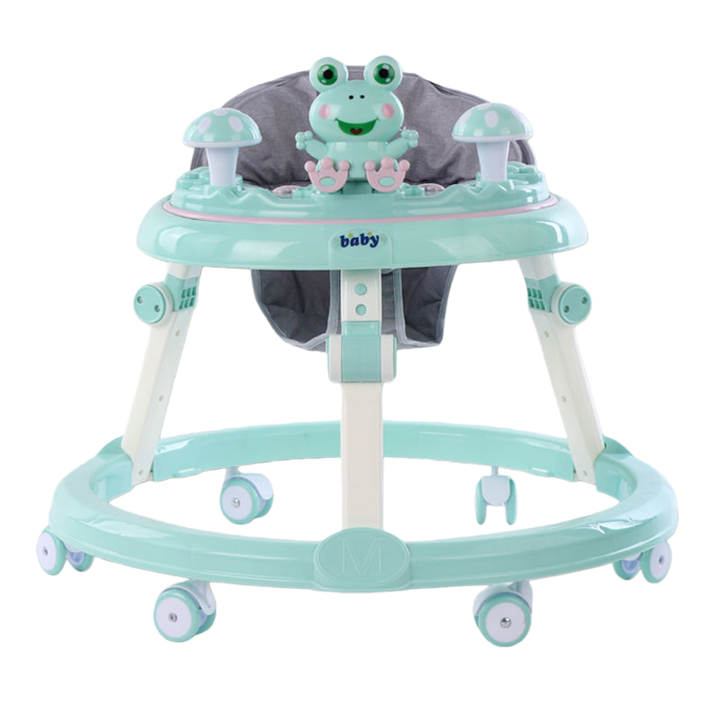 Luz verde baby andador techo rana seta decorativo cojín ajustable rueda universal Item Picture