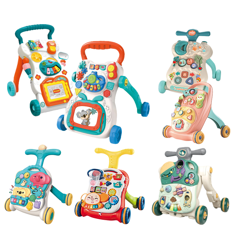 The colorful baby walker is safe, stable, height-adjustable and comes with a musical toy Item Picture