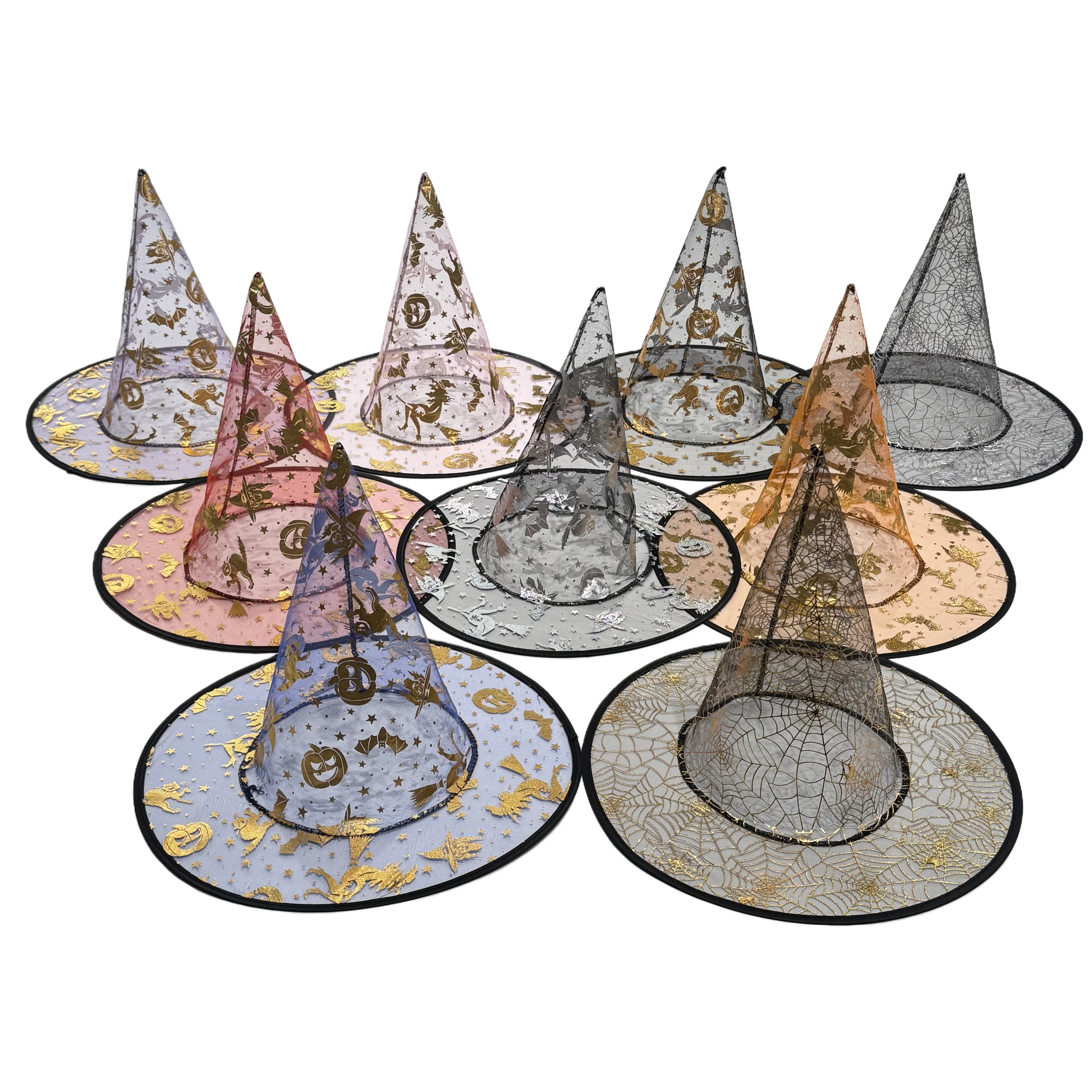Colorful Halloween witch hats, children's and adults' party props, Halloween decorations Item Picture