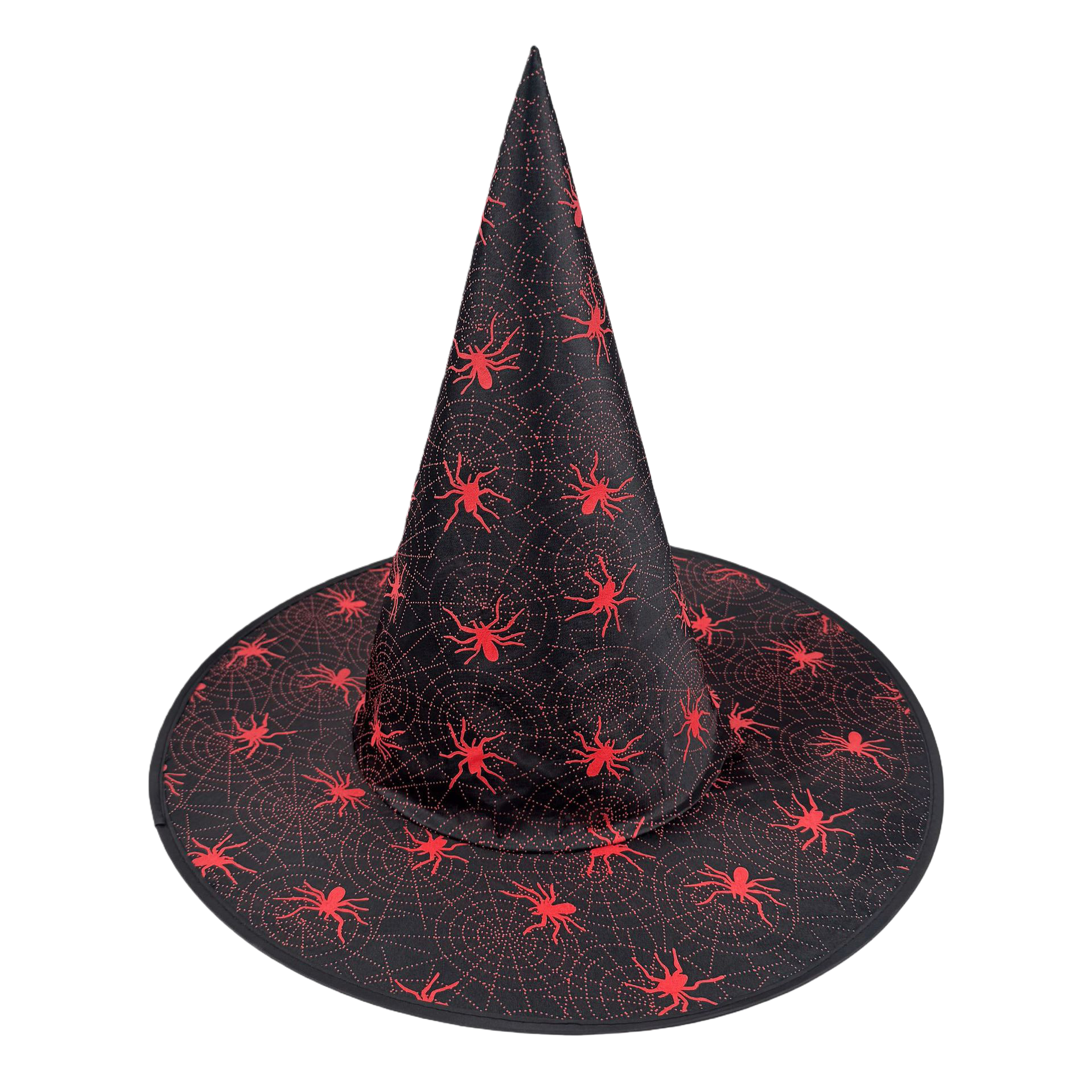 Black spider web pattern wizard hat Halloween party decoration hat Item Picture