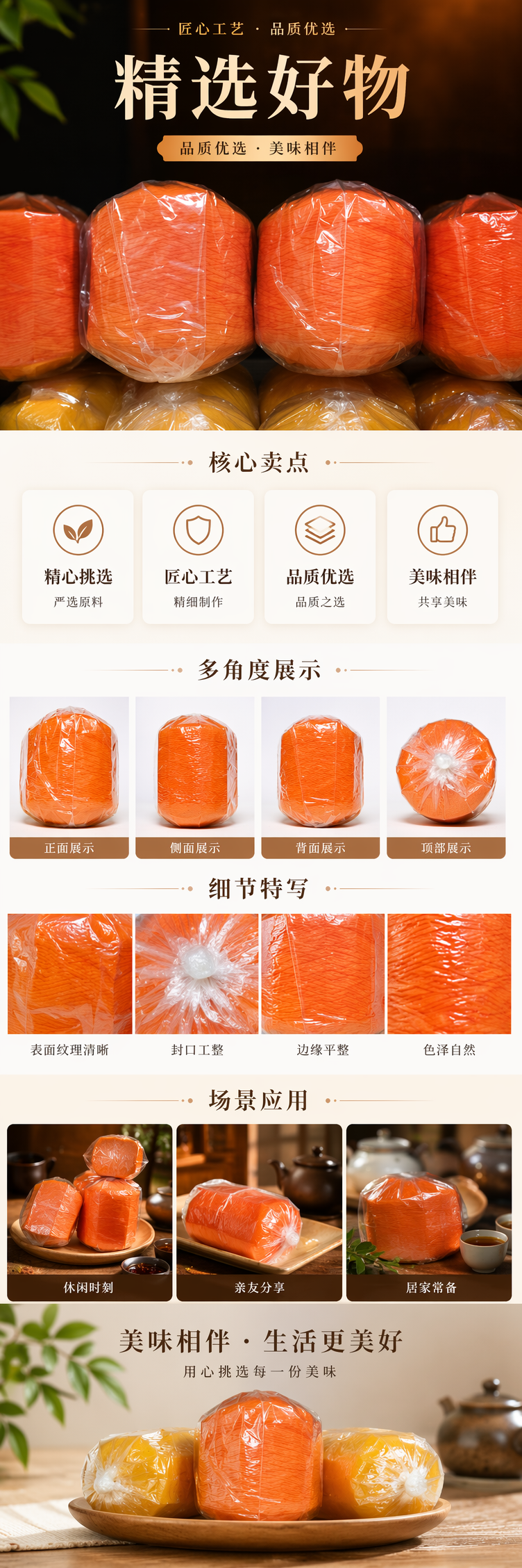 橙色段染雪尼儿花式纱线 橙色线团 雪尼儿纱线详情1