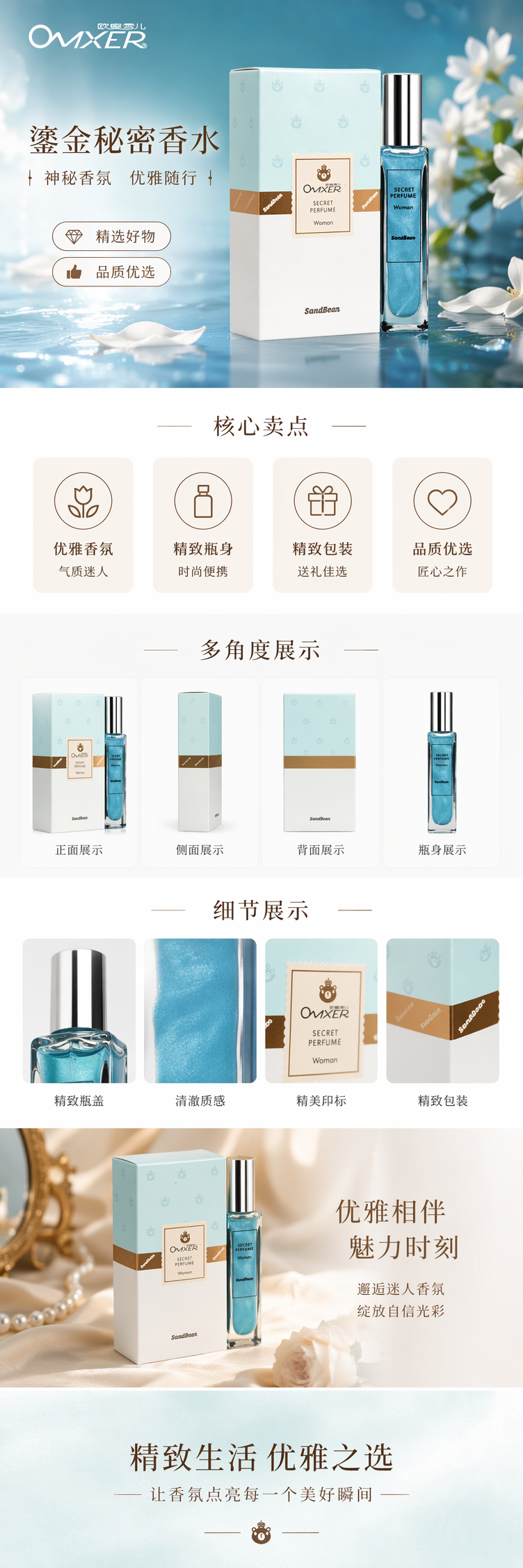Deep blue gilt sand sweet perfume pic 1