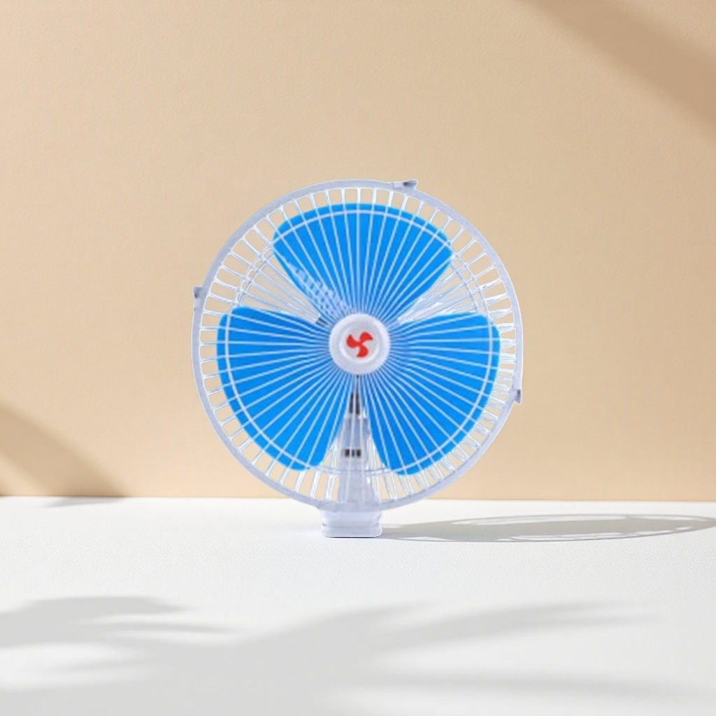 Blue blade floor-standing fan for home use, silent, energy-saving, wide-angle air delivery, three-speed adjustment