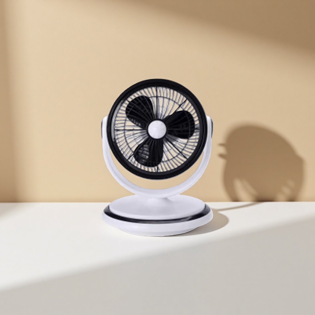 Black blade and white base floor fan, quiet and energy-saving for home use, suitable for bedrooms and living rooms Specification image