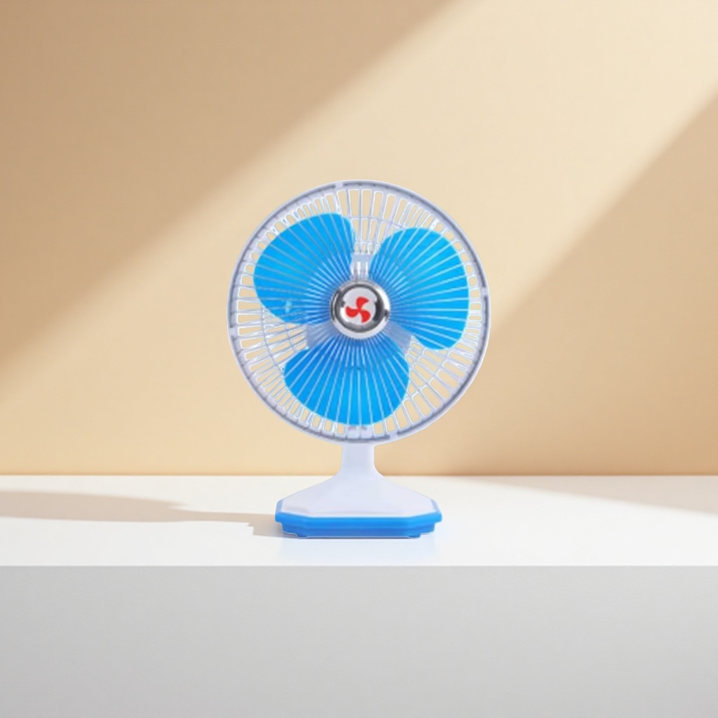 Blue blade floor-standing electric fan for home use, silent, energy-saving and wide-angle air delivery Specification image