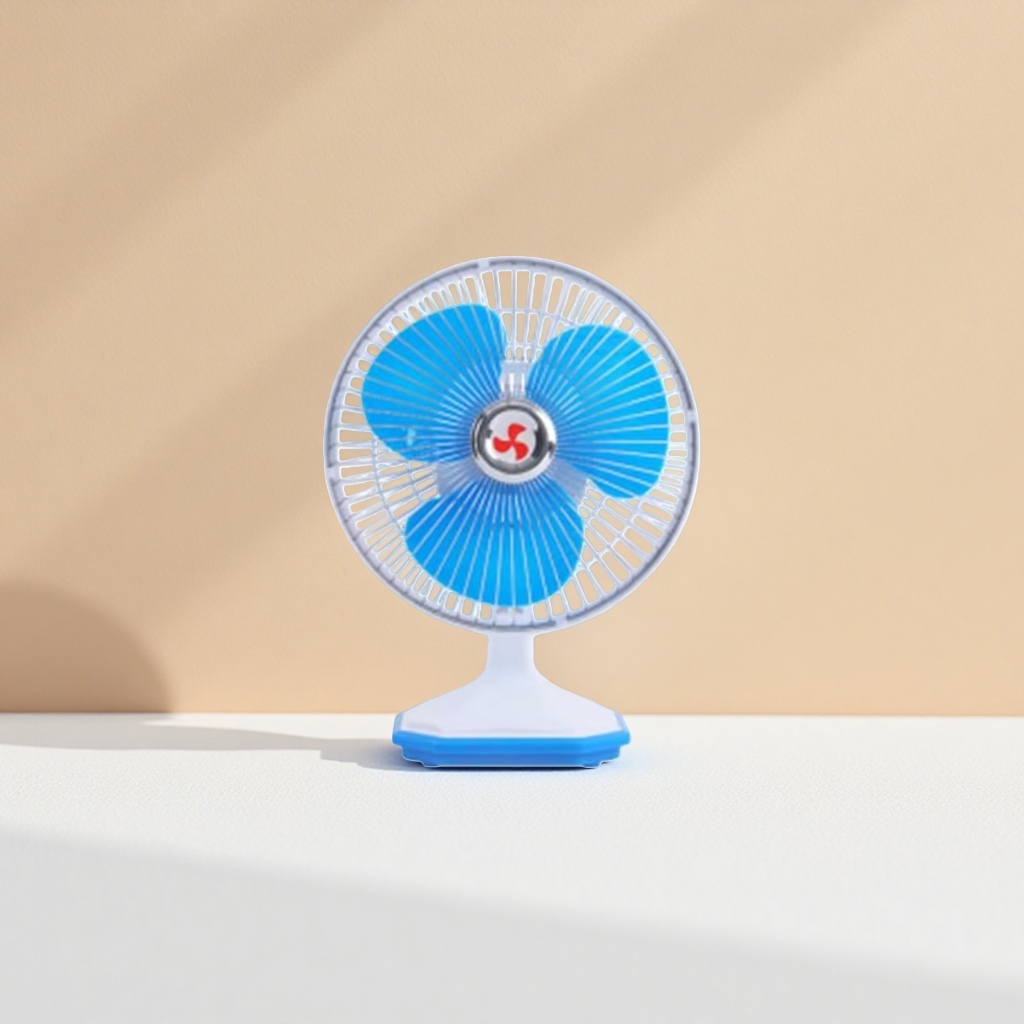 Blue blade floor-standing electric fan for home use, silent, energy-saving and wide-angle air delivery