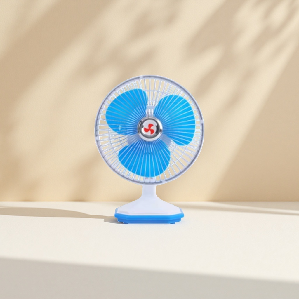 Blue blade floor-standing electric fan for home use, silent, energy-saving and wide-angle air delivery Application Scenario