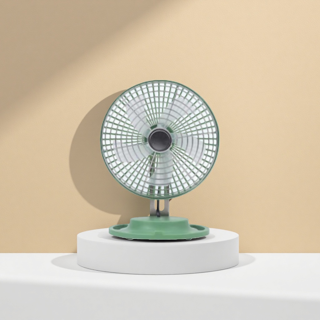 Green small table fan, home silent and energy-saving desktop fan, USB charging, portable and mini Application Scenario