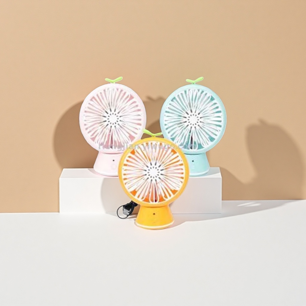 Colorful small fan, USB charging, mini portable, silent desktop for office work and study