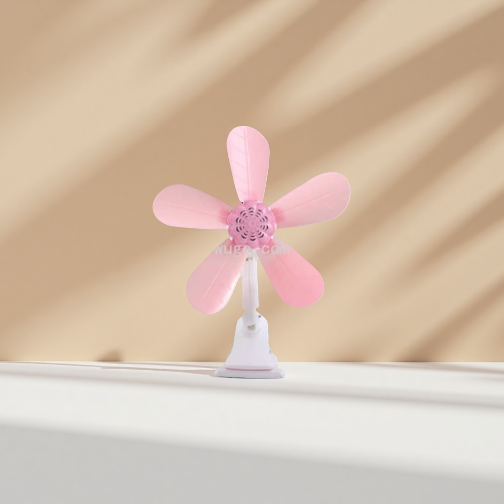 Pink five-blade fan, home silent floor fan, desktop small fan, summer cooling wonder Application Scenario