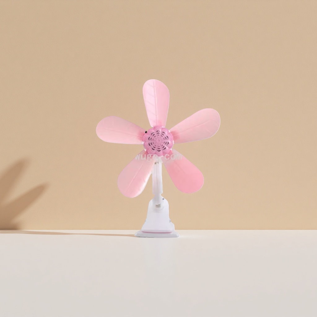 Pink five-blade fan, home silent floor fan, desktop small fan, summer cooling wonder Specification image