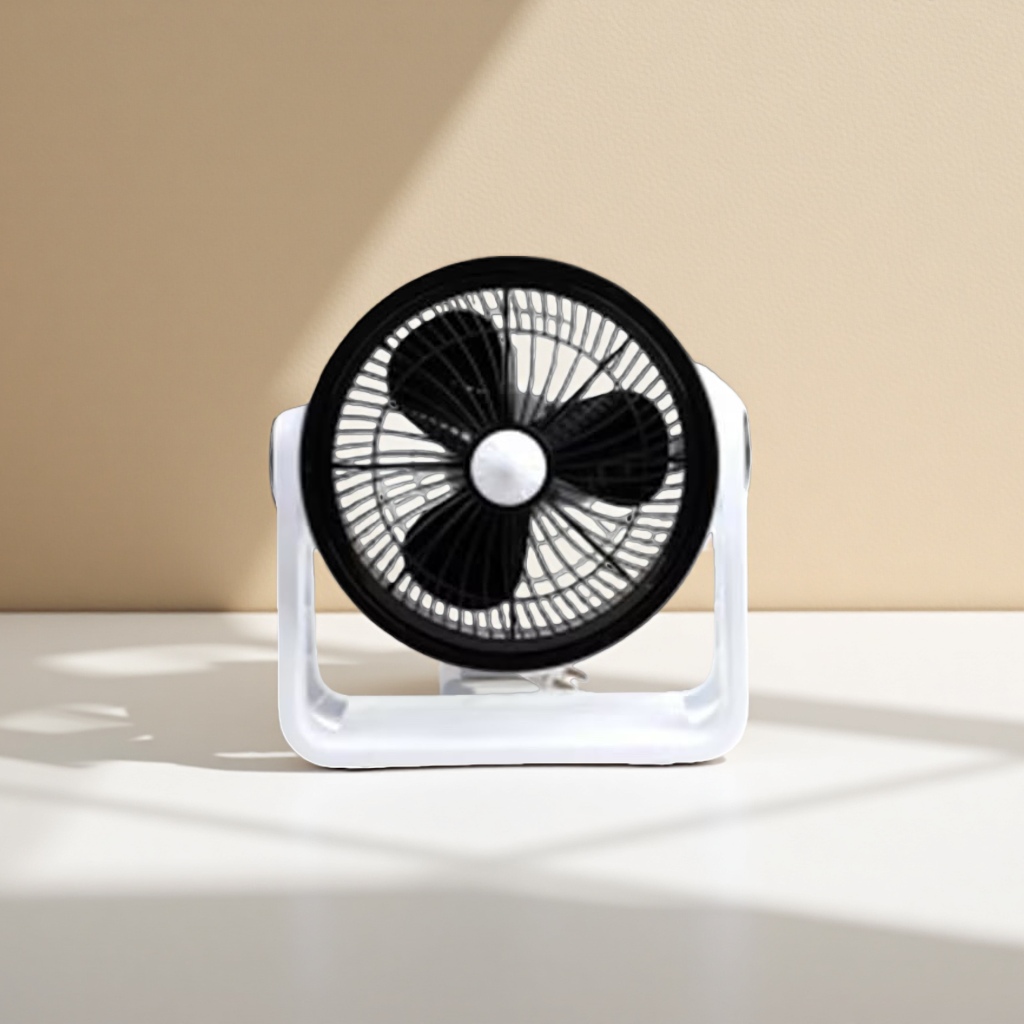 Black silent floor fan, household high-wind energy-saving oscillating fan Specification image