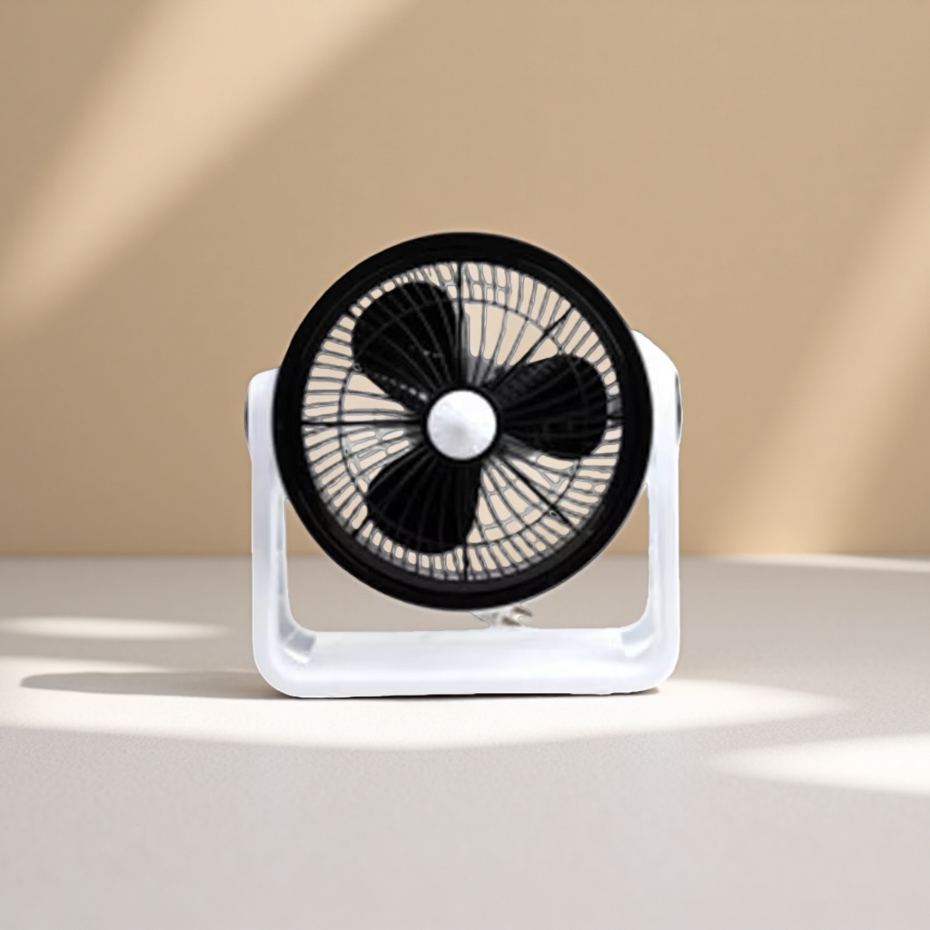 Black silent floor fan, household high-wind energy-saving oscillating fan details Picture