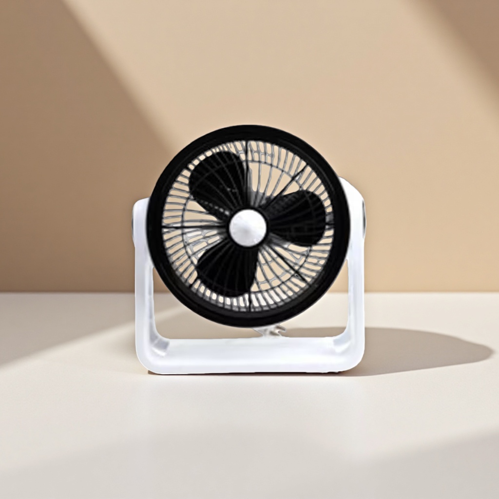Black silent floor fan, household high-wind energy-saving oscillating fan Application Scenario
