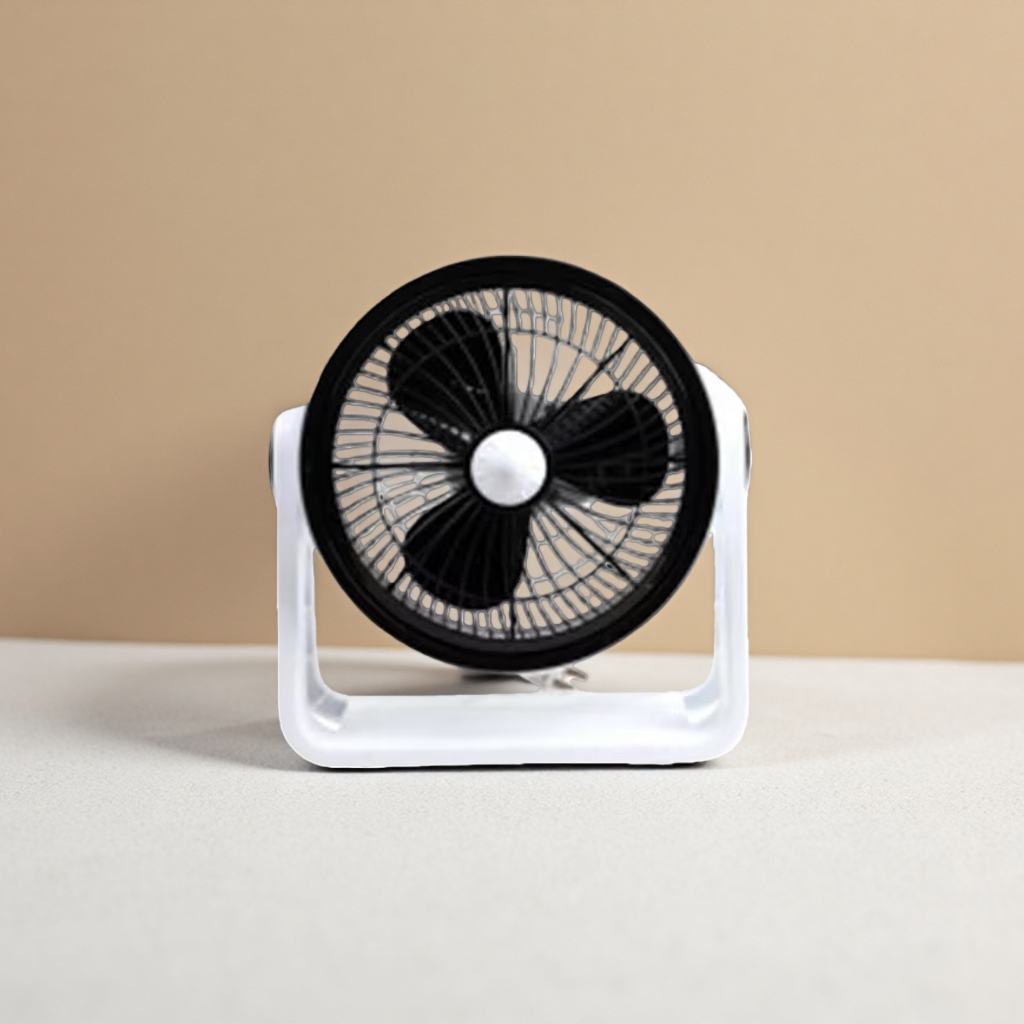 Black silent floor fan, household high-wind energy-saving oscillating fan