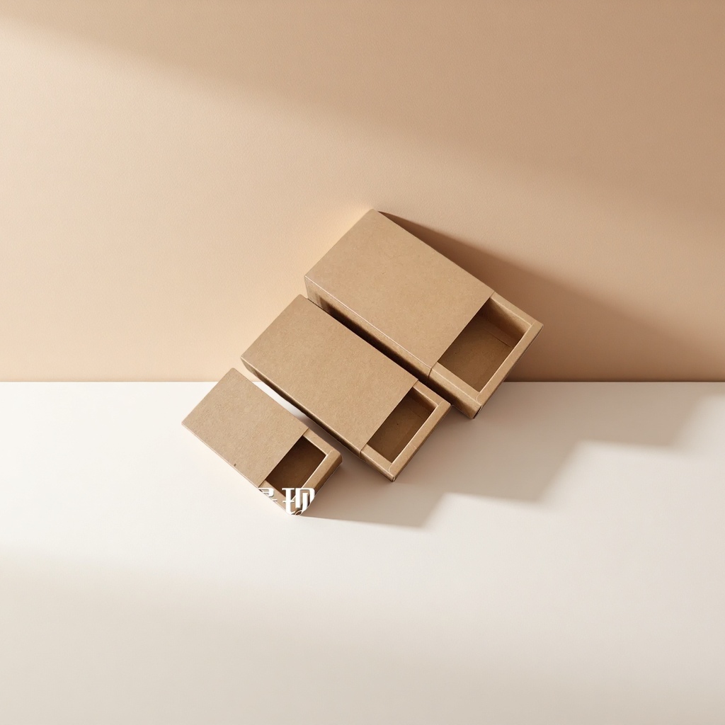 Brown paper box packaging, gift box, simple and environmentally friendly paper packaging details Picture