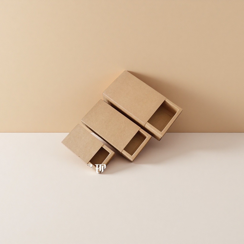 Brown paper box packaging, gift box, simple and environmentally friendly paper packaging Application Scenario