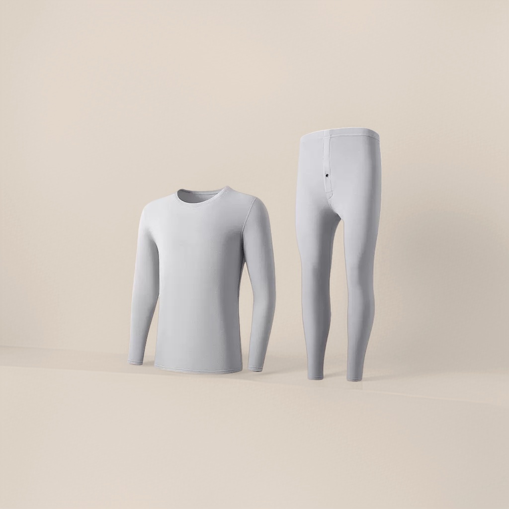 Cloud Mist Grey Lyocell Blended Cashmere and Silk Constant Temperature Warm Home Set details Picture