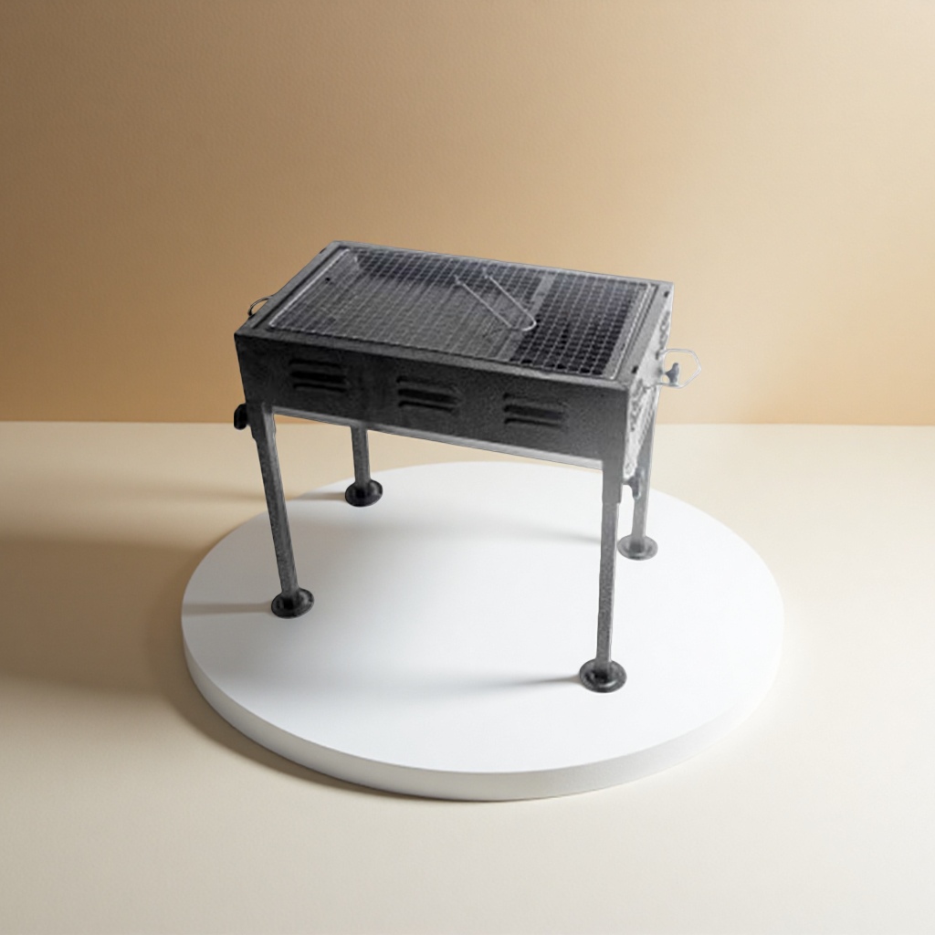 Black portable stainless steel barbecue grill, home, outdoor and camping folding grill details Picture