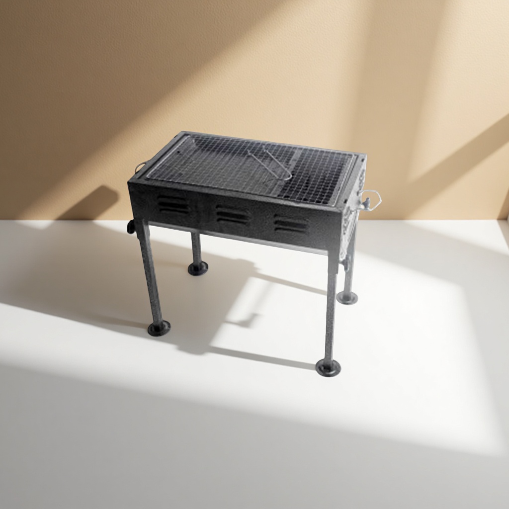 Black portable stainless steel barbecue grill, home, outdoor and camping folding grill Specification image