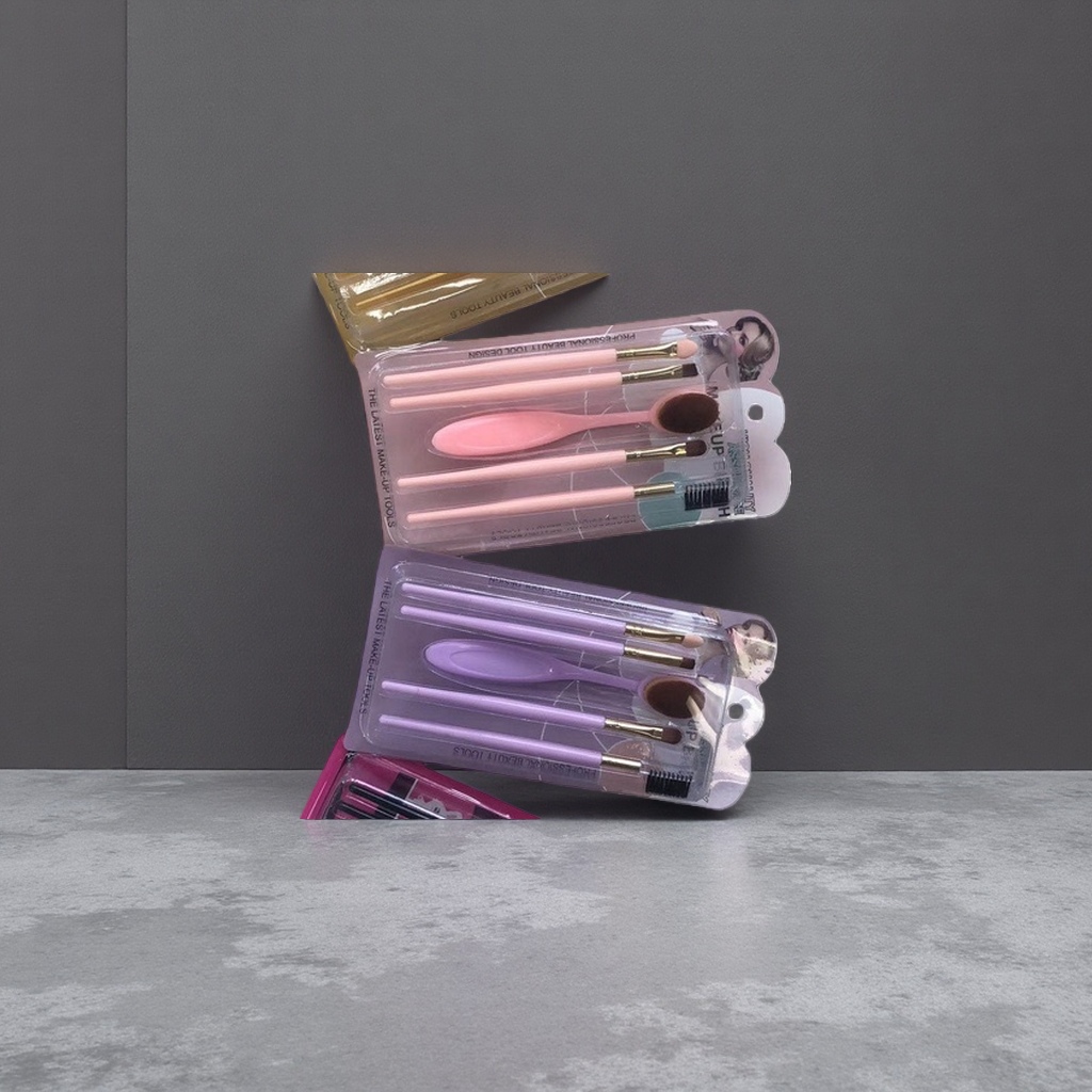 A pink and purple dual-color makeup brush set of 12 professional makeup brushes Application Scenario