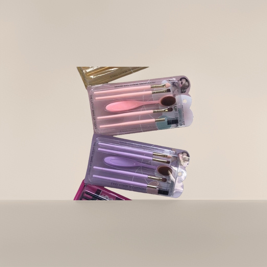 A pink and purple dual-color makeup brush set of 12 professional makeup brushes Specification image