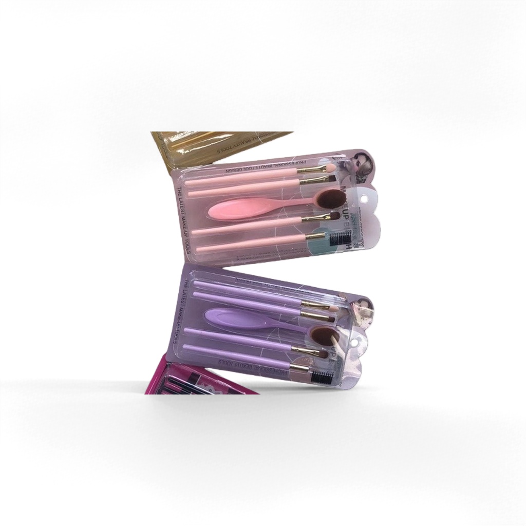 A pink and purple dual-color makeup brush set of 12 professional makeup brushes details Picture