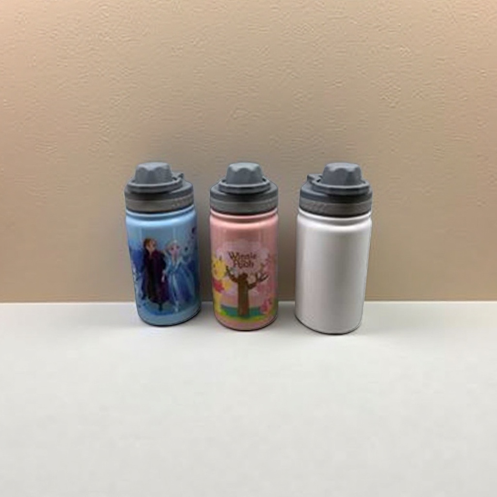 蓝色冰雪奇缘粉色小熊维尼白色水杯三色可选