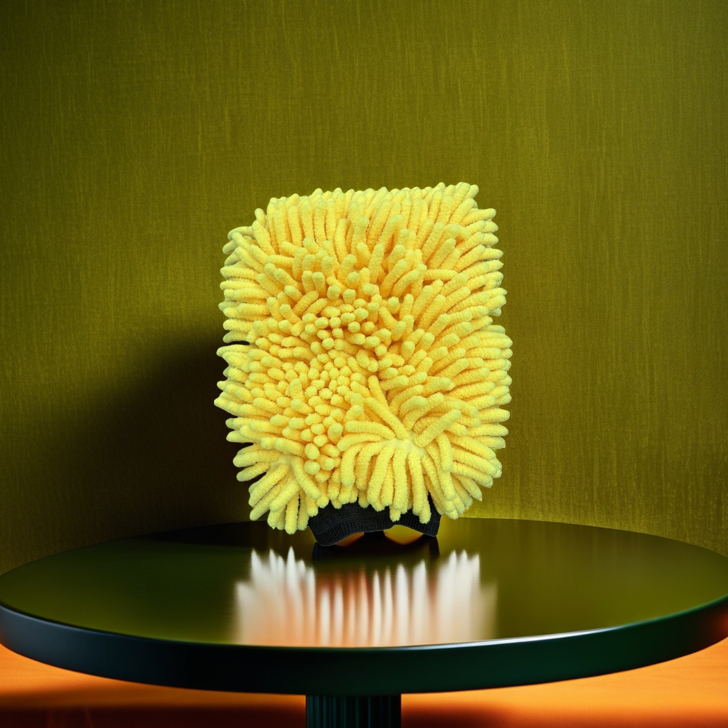 Thickened yellow fluff car wash towel, absorbent and specially designed for car cleaning Specification image