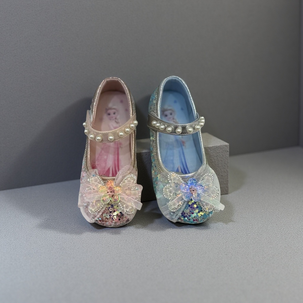Pink and blue sequined princess shoes, girls' casual shoes, sweet style children's shoes Application Scenario