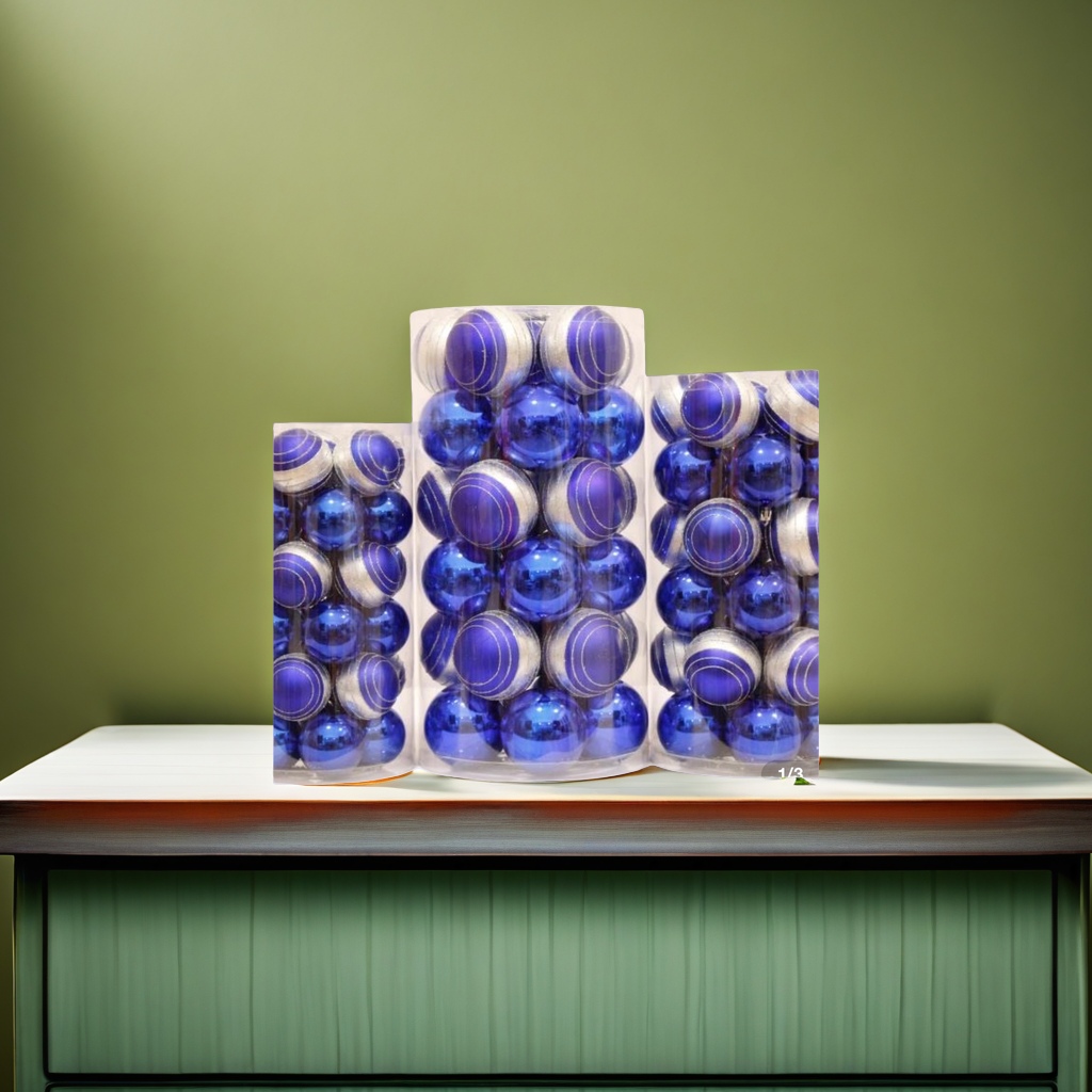 Blue Christmas ball decorative items, festive atmosphere hanging decorations, home furnishings, gift box set Application Scenario