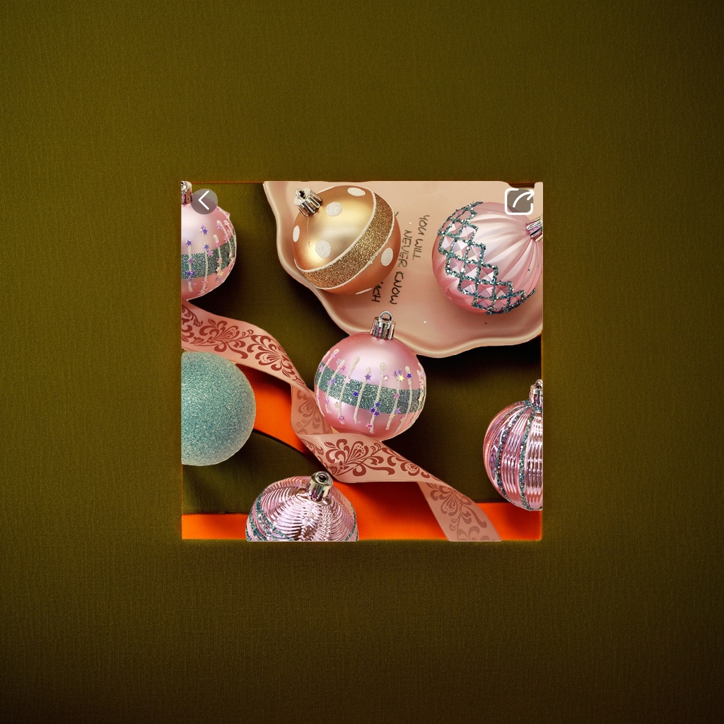 Pink and gold Christmas ball holiday decoration pendant set for home atmosphere arrangement Specification image
