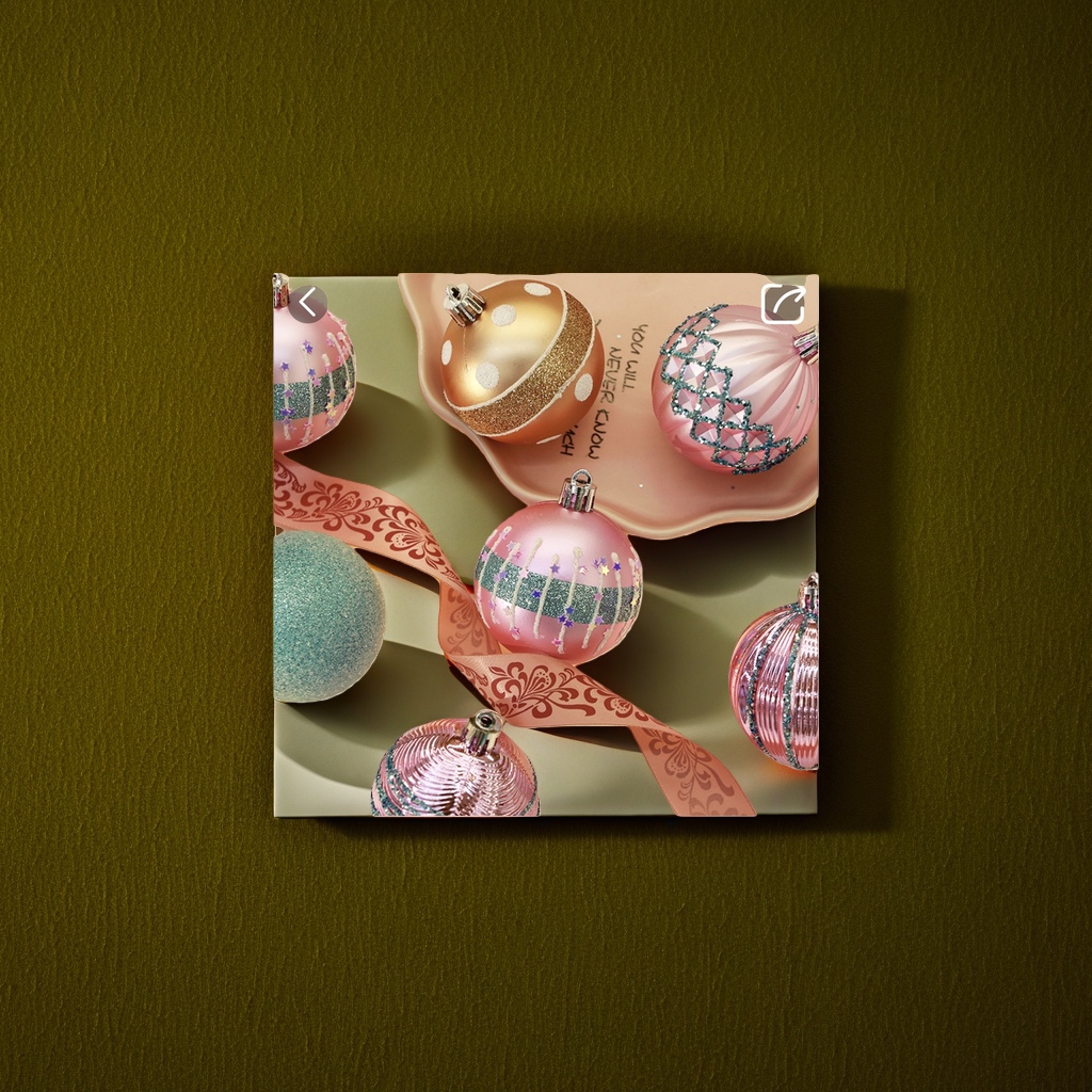 Pink and gold Christmas ball holiday decoration pendant set for home atmosphere arrangement
