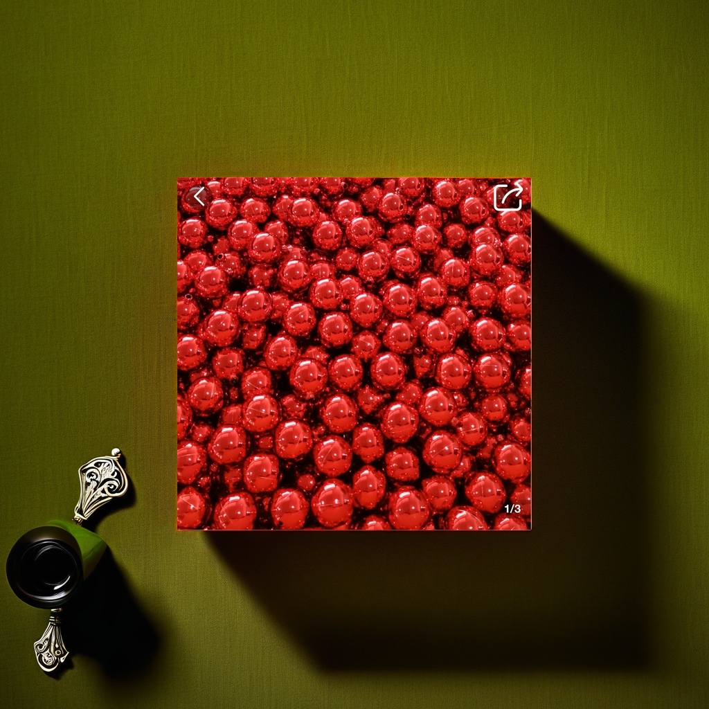 Red electroplated ball decorative items, home accessories, metal round ball handicrafts