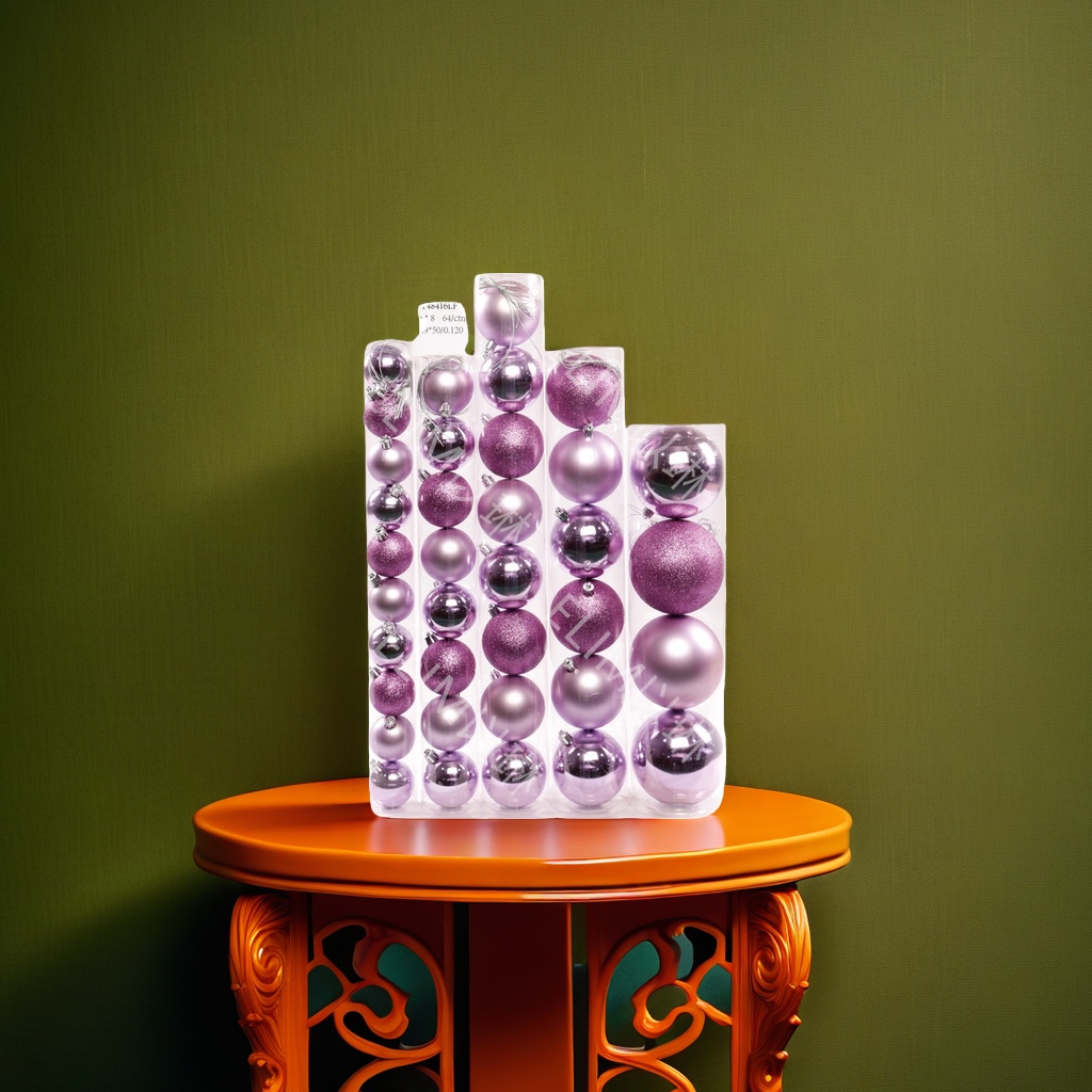 A set of 20 purple Christmas decorative balls in a festive atmosphere hanging gift box Application Scenario