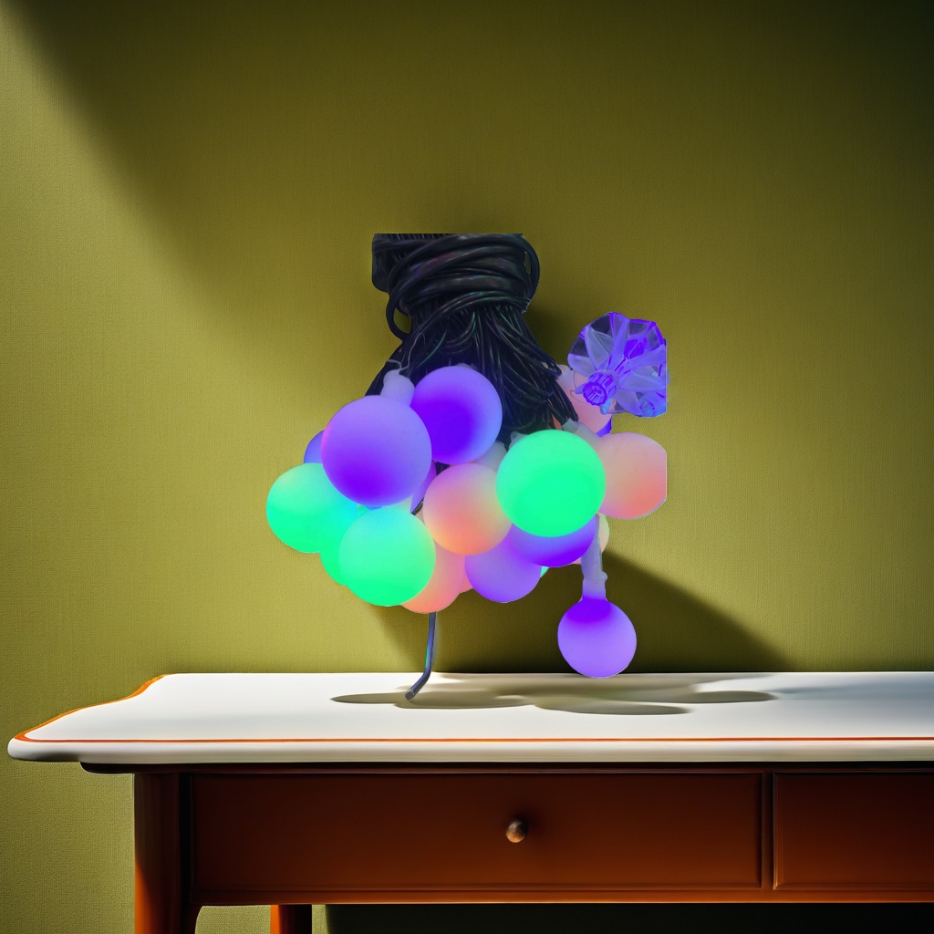 Colorful spherical light strings decorate festival atmosphere lights, suitable for both outdoor and indoor use with warm white light Application Scenario