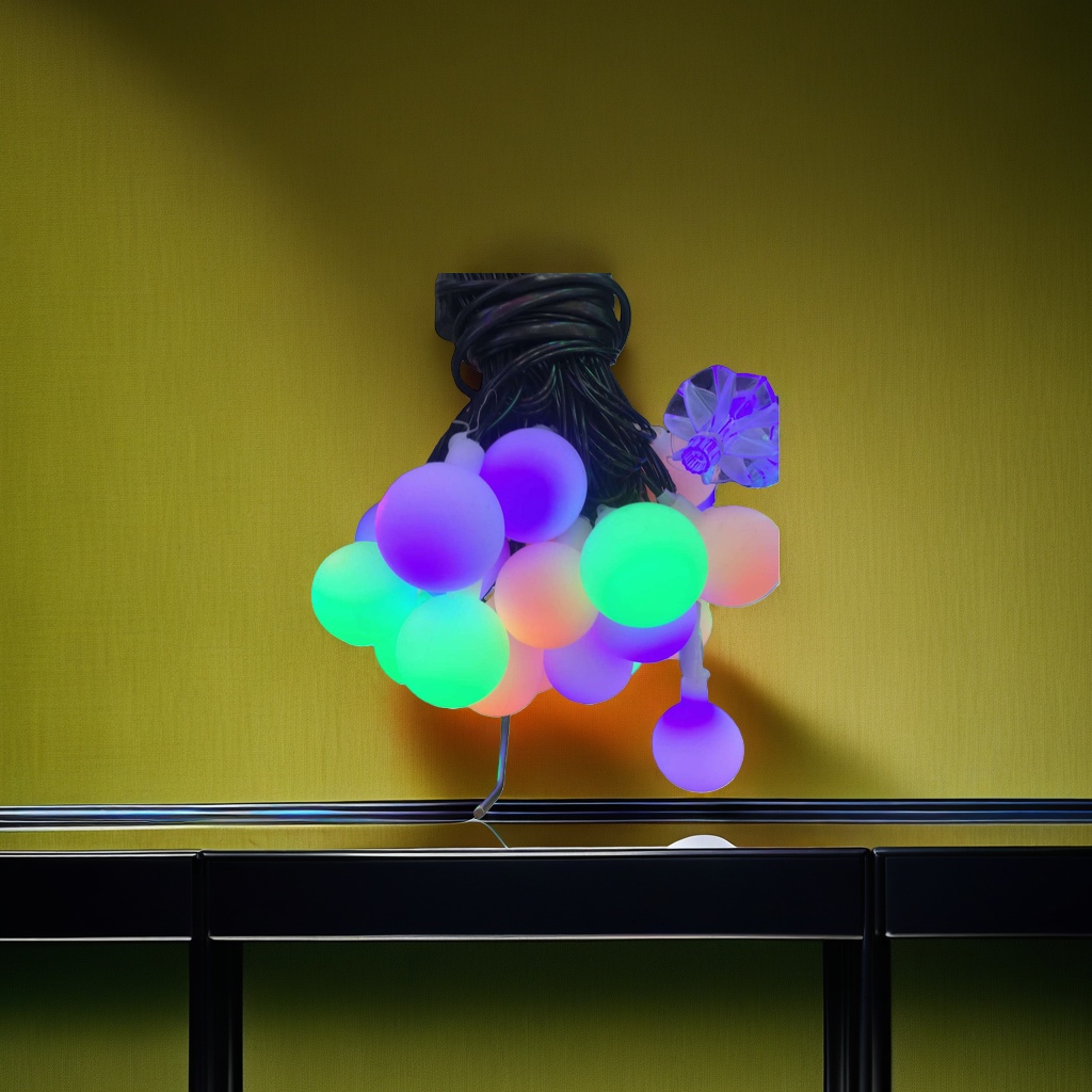 Colorful spherical light strings decorate festival atmosphere lights, suitable for both outdoor and indoor use with warm white light details Picture