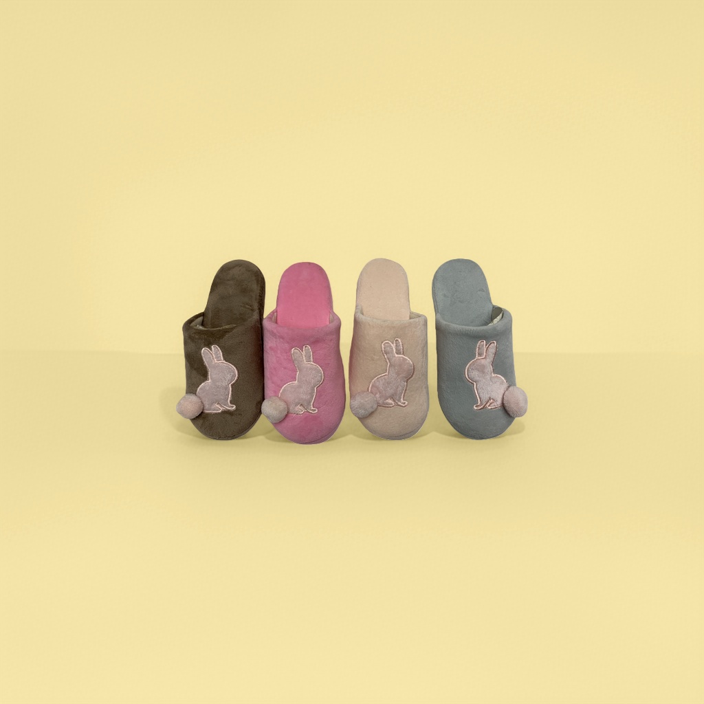 Plush cotton winter warm slippers with a cute home style Item Picture
