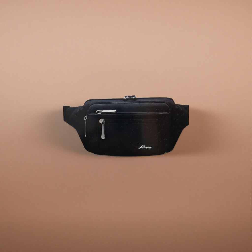 The black waist bag is fashionable, versatile, lightweight for storage, and suitable for both men and women in a sporty and casual style Specification image