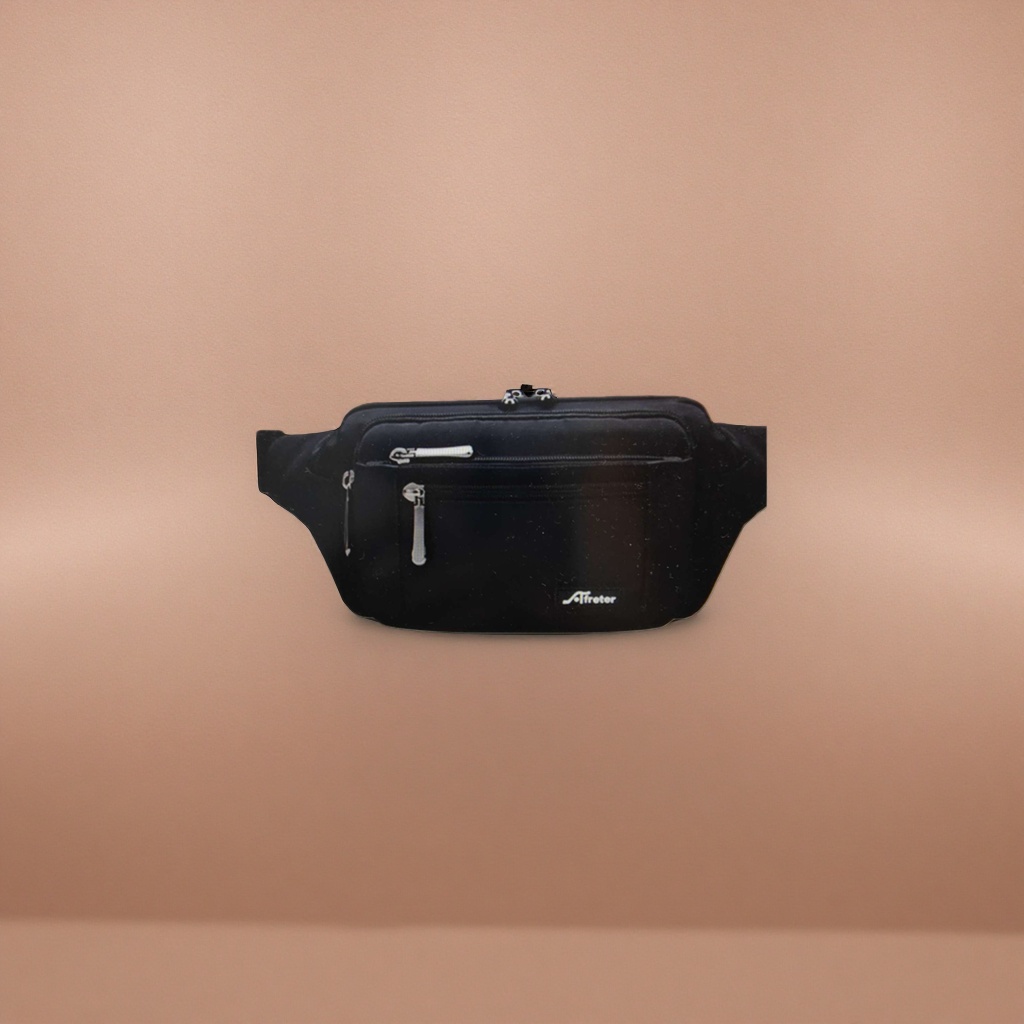 The black waist bag is fashionable, versatile, lightweight for storage, and suitable for both men and women in a sporty and casual style Application Scenario