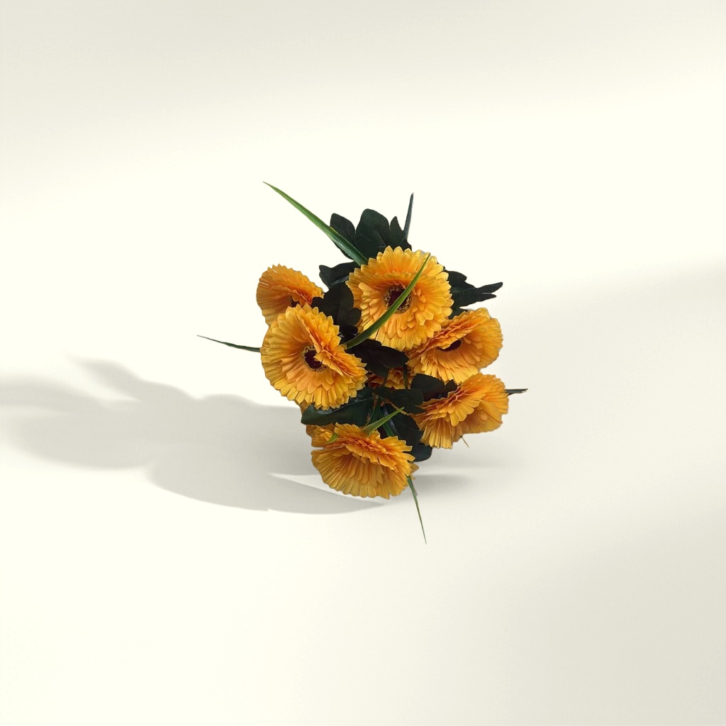 黄色仿真菊花束 室内装饰花艺摆件家居插花永生花