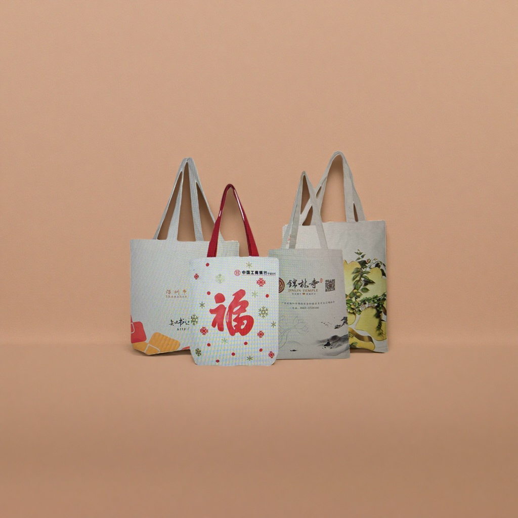 Bolsa de lona blanca de gran capacidad simple bolsa de compras de algodón portátil plegable ecológico viaje diario Specification image