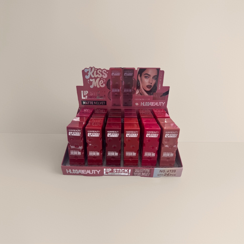 Red lipstick display stand, acrylic desktop cosmetics storage stand, simple and fashionable details Picture