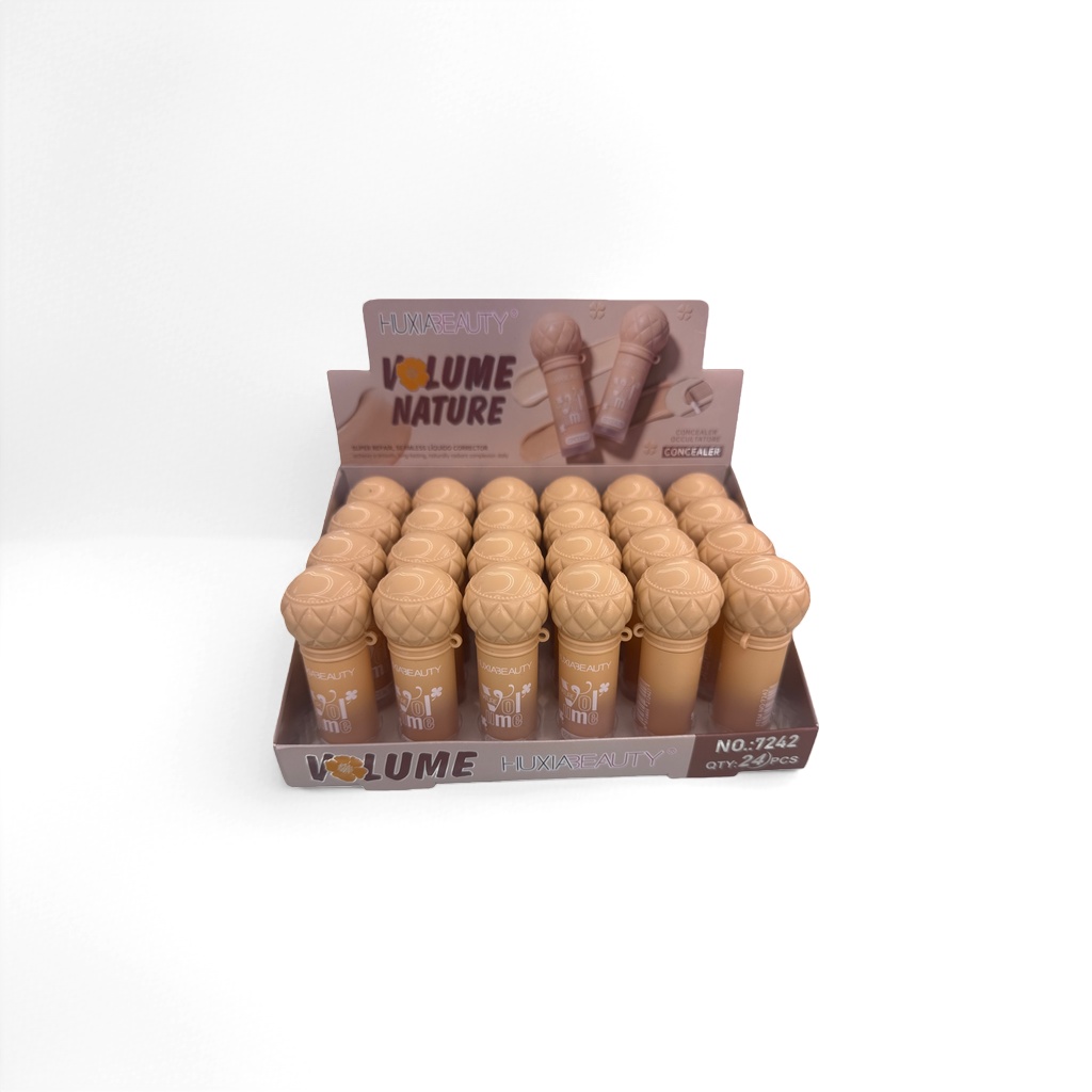 The beige engraved bottle cap concealer is light and thin, covering blemishes for a long time without smudging details Picture