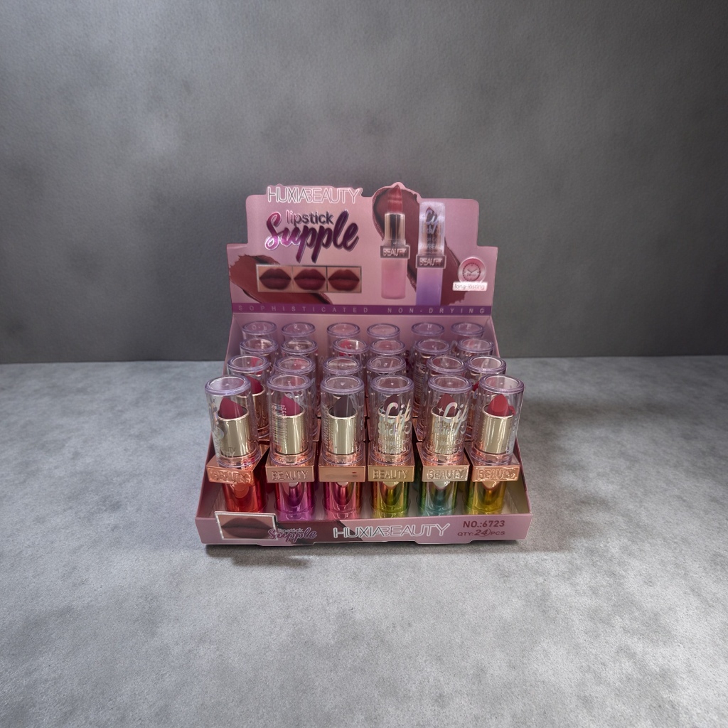 Pink lipstick display stand, acrylic cosmetics display stand, desktop storage stand Specification image