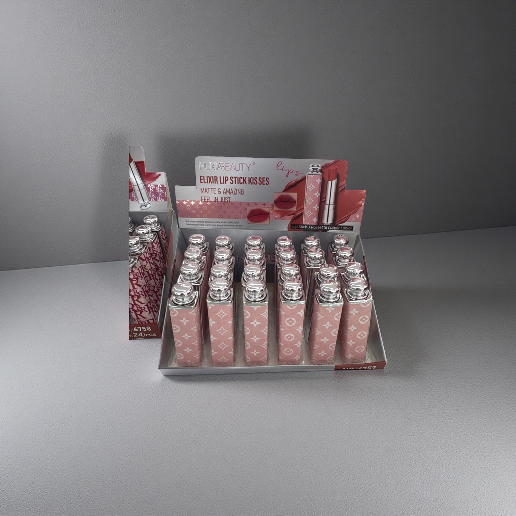 Pink patterned lipstick box display style, rotatable multi-compartment storage cosmetic box Application Scenario