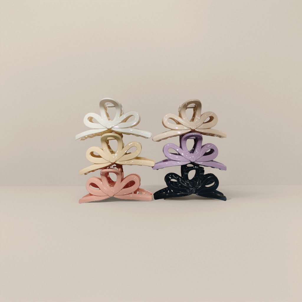 Colorful bow hair clips, cute headwear for girls, sweet style small hair clips details Picture