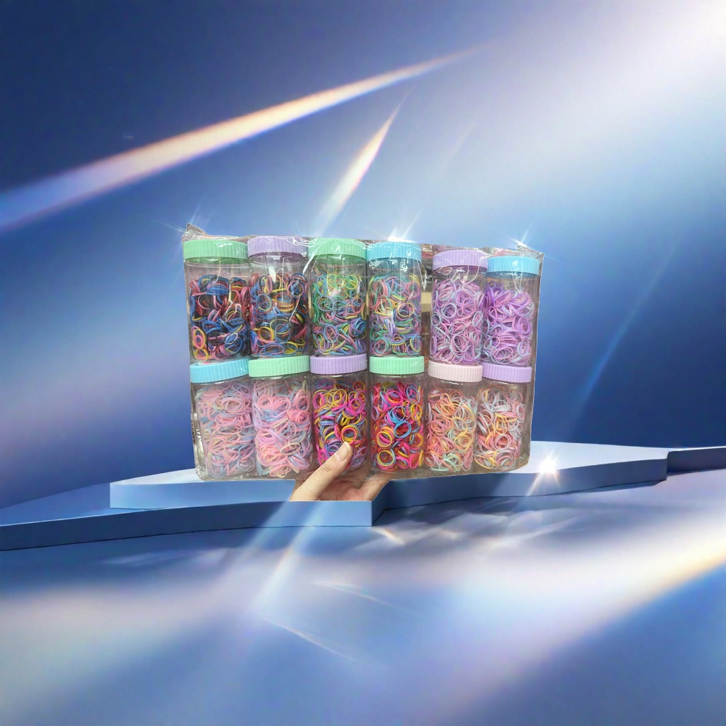 Colorful rubber band milk bottle, multi-color mixed, elastic, durable, baby safe, non-toxic rubber band, rubber ring, high elasticity rubber band Application Scenario