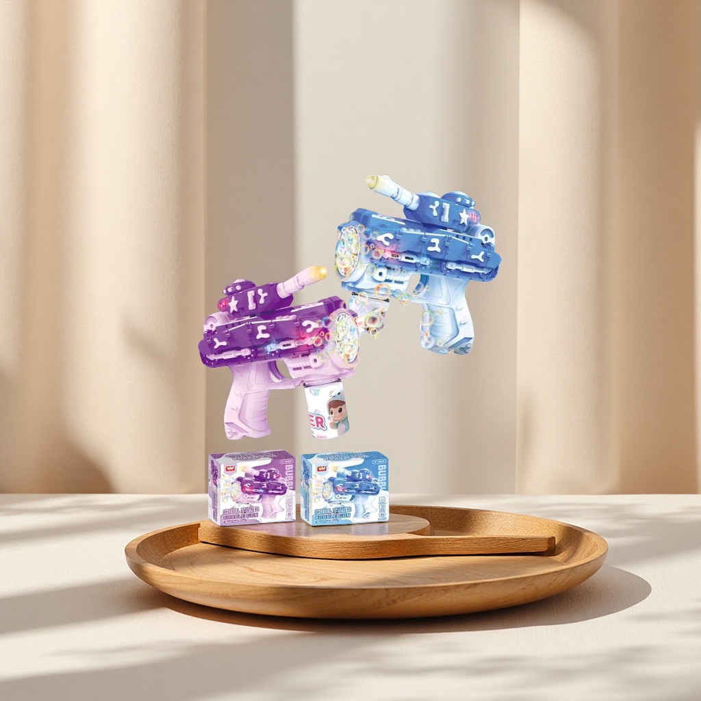Blue and purple airplane bubble gun, children's toy, outdoor bubble-spraying wonder Specification image